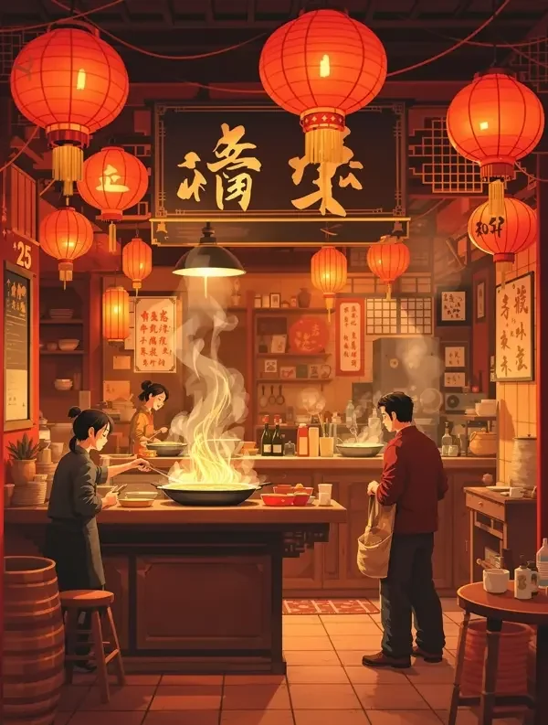 短剧《九十年代的小饭馆》封面海报